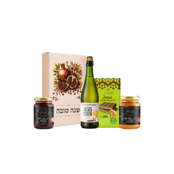 מארז סיידר צרפתי עם ריבות ושוקולד דובאי לראש השנה
